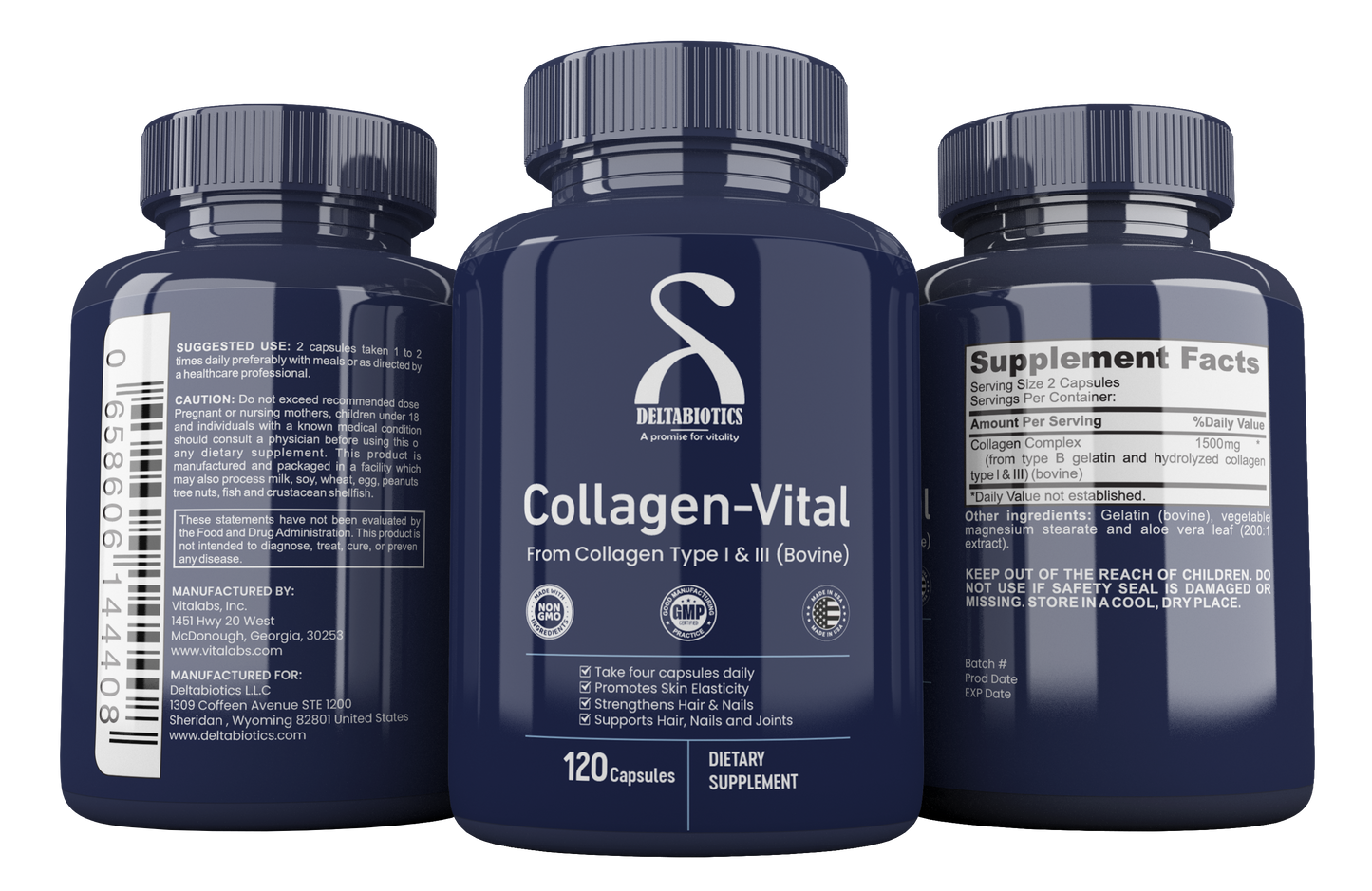 Collagen Vital – Type I & III Bovine Collagen for Skin, Hair, and Joint Health Support Your Natural Beauty and Mobility