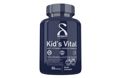 Kid’s Vital – Multi-Vitamin & Mineral Formula Gummies Delicious Cherry, Strawberry, and Orange Flavored Gummies for Healthy Kids