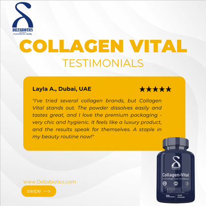 Collagen Vital – Type I & III Bovine Collagen for Skin, Hair, and Joint Health Support Your Natural Beauty and Mobility