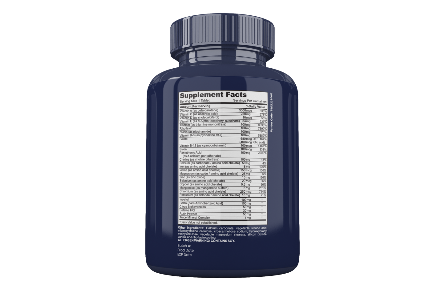 Multi-Vital – Complete Multi-Vitamin/Mineral Formula Boost Energy, Immunity, and Overall Wellness