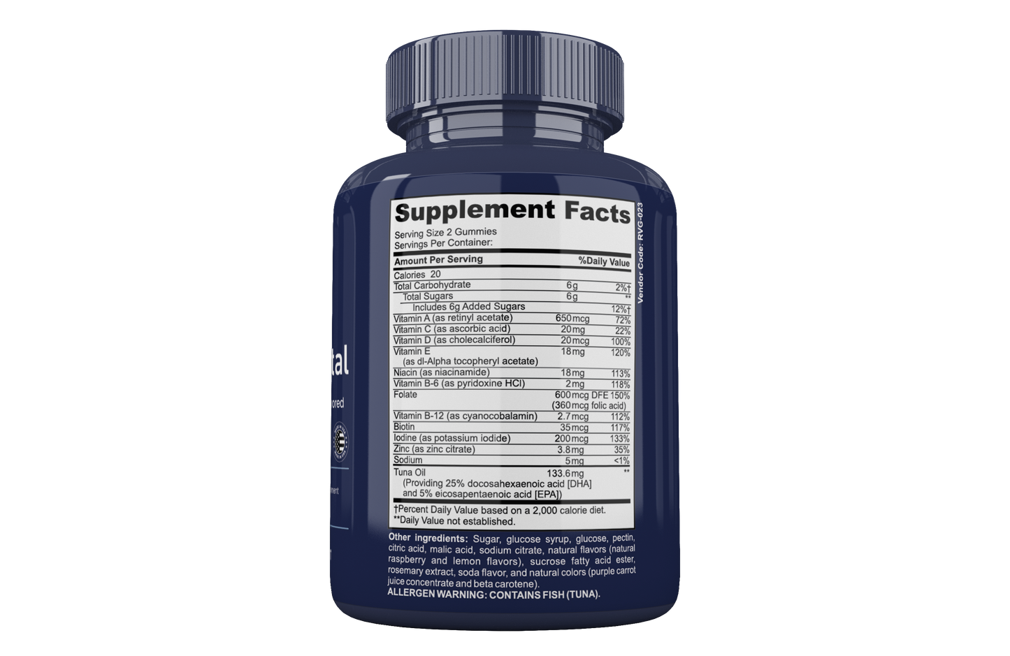 Prenatal-Vital – Raspberry & Lemonade Flavored Prenatal Gummies with DHA & EPA Nurture Your Baby’s Growth and Support Your Wellness