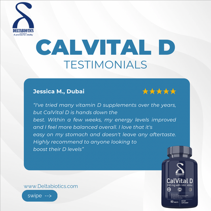 CalVital D – 650 mg Calcium with Vitamin D 400IU Enhance Bone Strength and Support Your Immune System