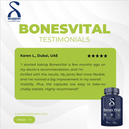Bones Vital – Healthy Strong Lasting Bone System Support Comprehensive Bone and Joint Health Formula