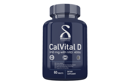 CalVital D – 650 mg Calcium with Vitamin D 400IU Enhance Bone Strength and Support Your Immune System