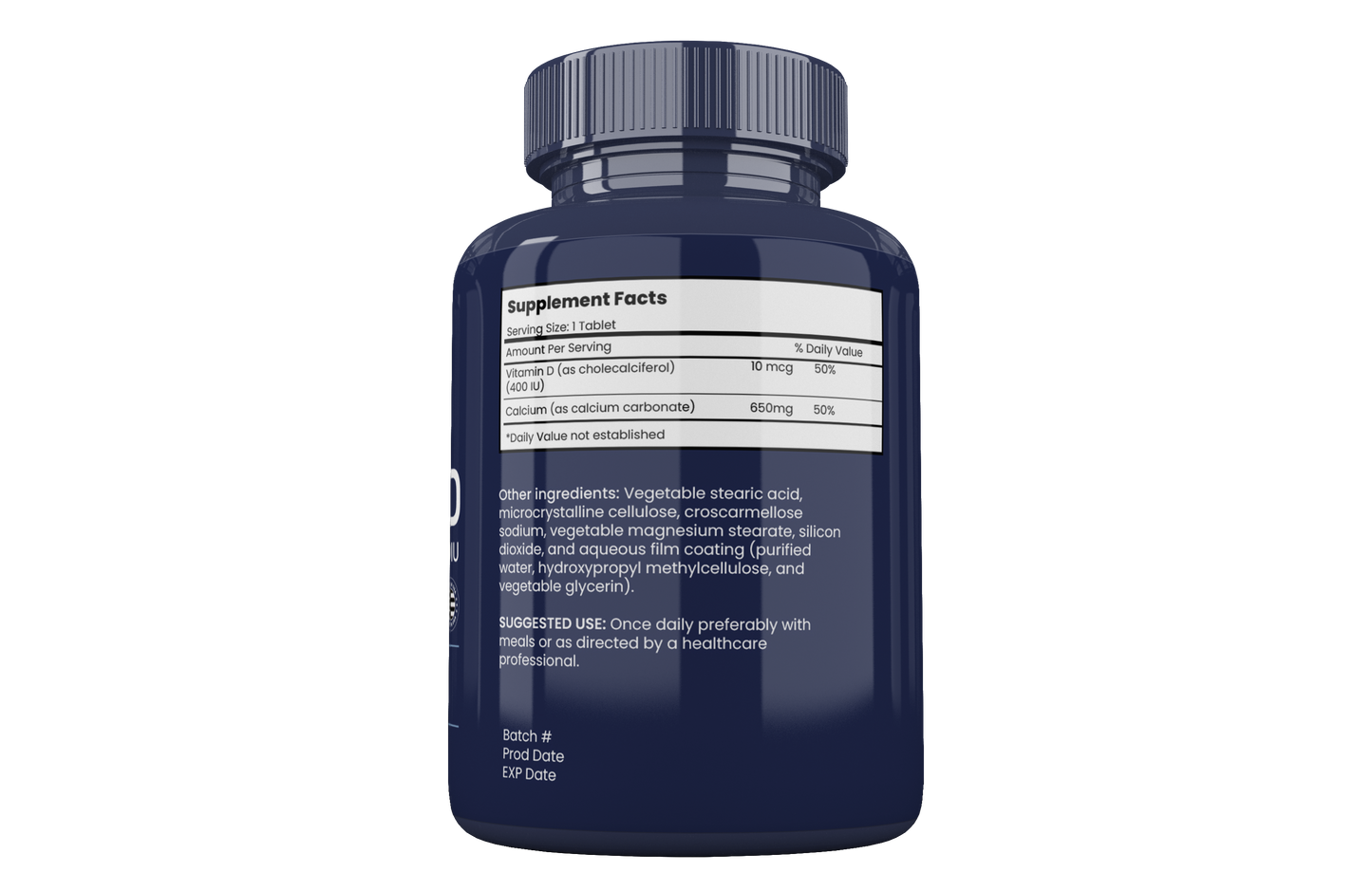 CalVital D – 650 mg Calcium with Vitamin D 400IU Enhance Bone Strength and Support Your Immune System
