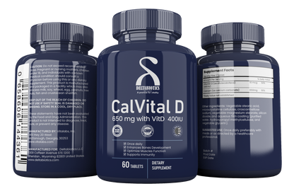 CalVital D – 650 mg Calcium with Vitamin D 400IU Enhance Bone Strength and Support Your Immune System
